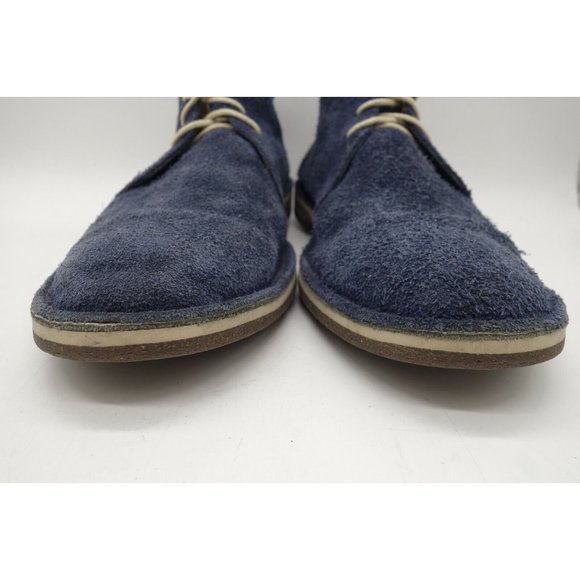 Cole Haan Navy Blue Distressed Suede Lace Up Chukka Ankle Boots Men\'s 9 M main image 5